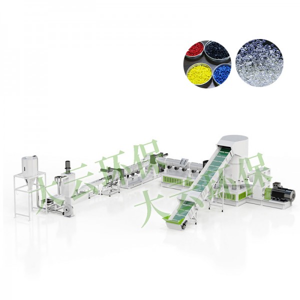 Integrovaný recyklačný peletovací stroj Jwell Three Machine